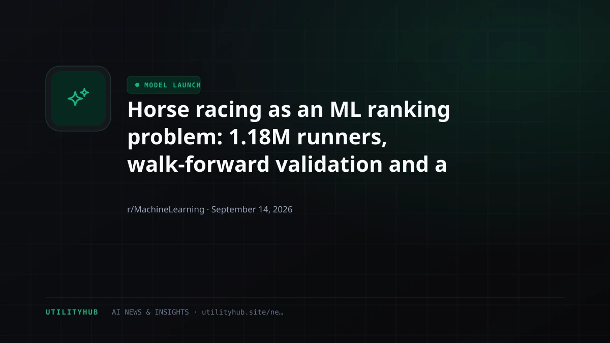 Horse racing as an ML ranking problem: 1.18M runners, walk-forward validation and a very strong market baseline