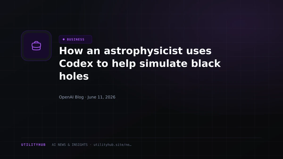 Visual for How an astrophysicist uses Codex to help simulate black holes