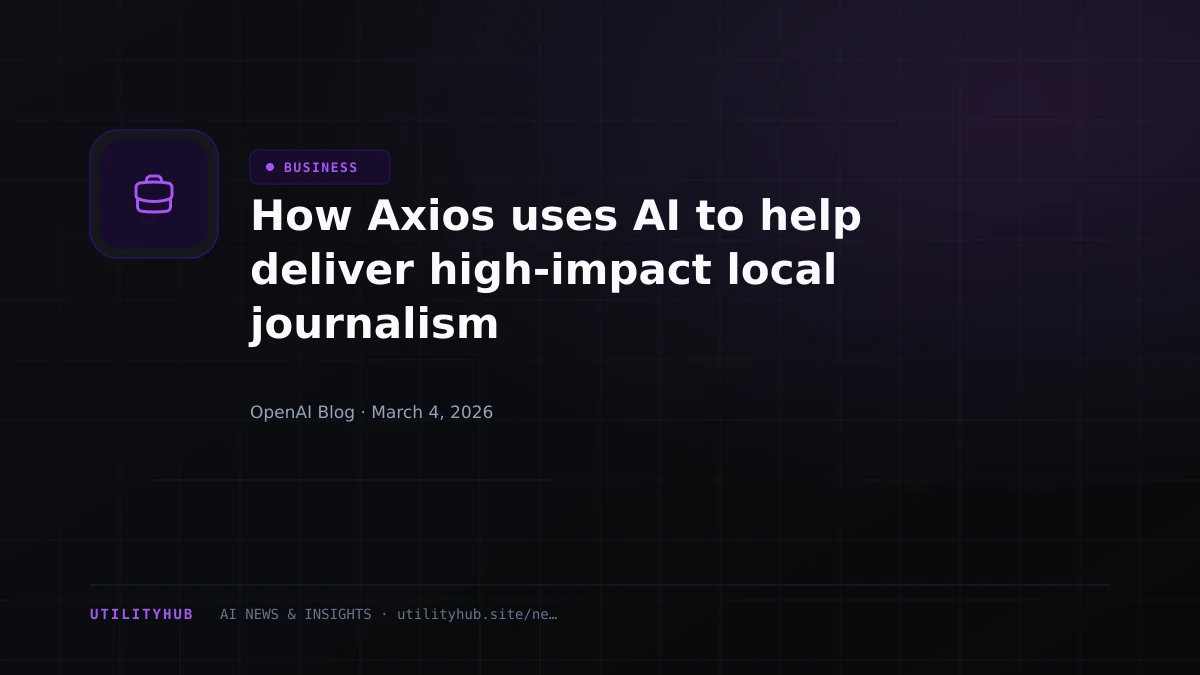 Visual for How Axios uses AI to help deliver high-impact local journalism