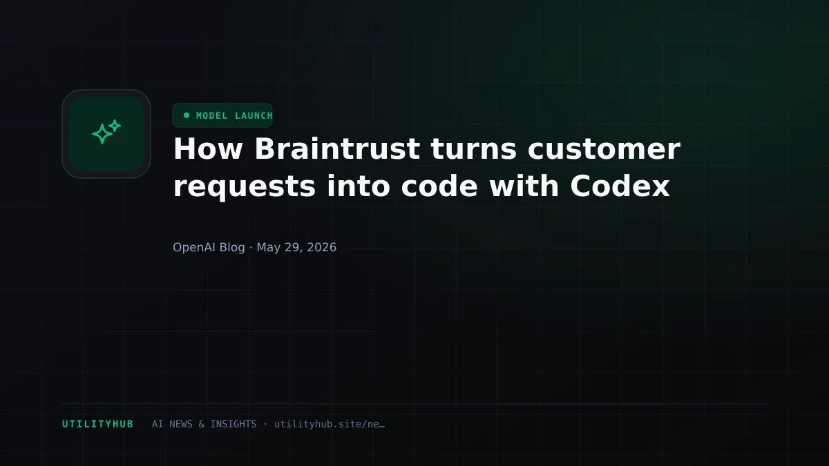 Visual for How Braintrust turns customer requests into code with Codex
