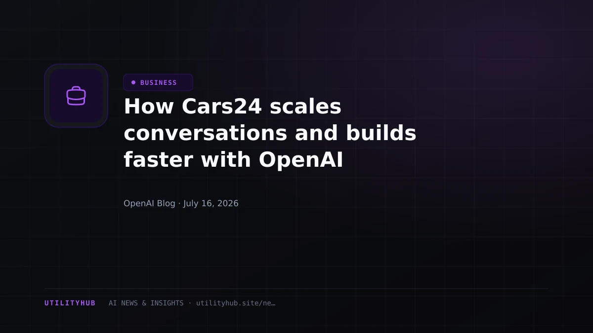 Visual for How Cars24 scales conversations and builds faster with OpenAI