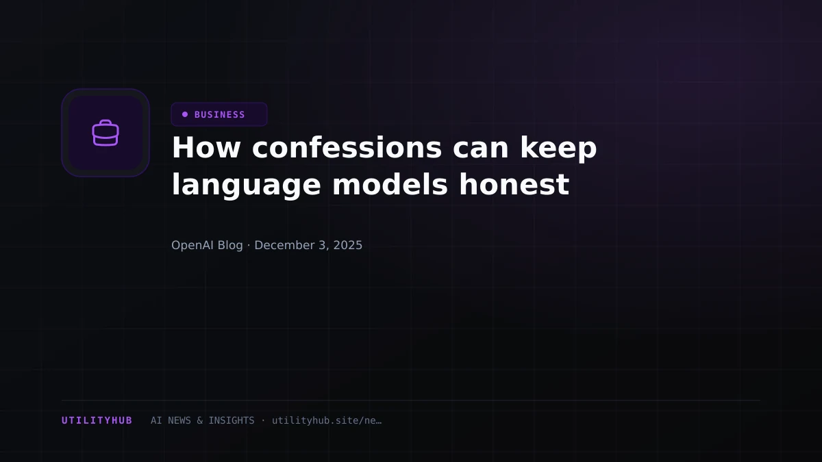 Visual for How confessions can keep language models honest