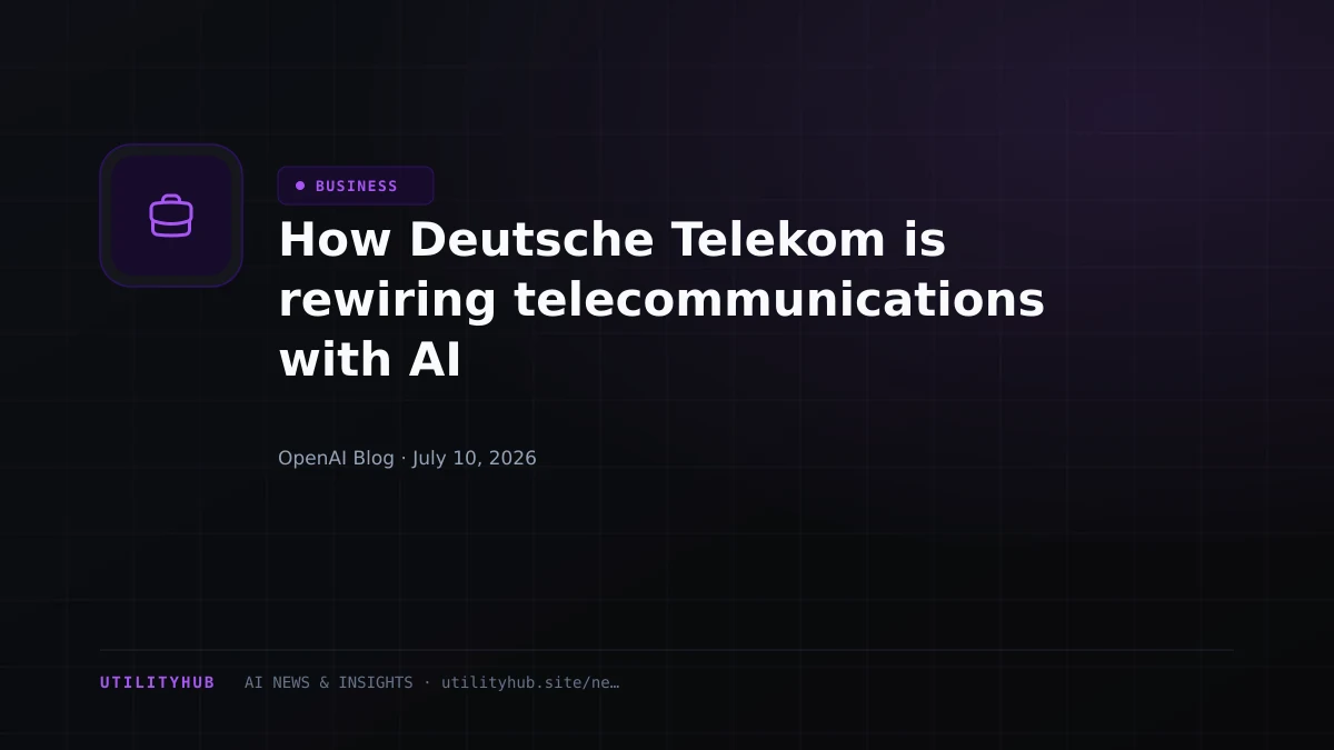 Visual for How Deutsche Telekom is rewiring telecommunications with AI