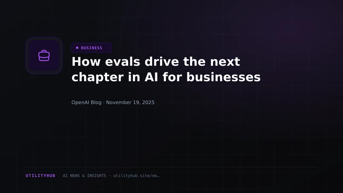 Visual for How evals drive the next chapter in AI for businesses