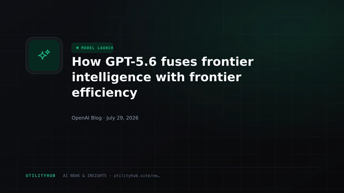 Visual for How GPT-5.6 fuses frontier intelligence with frontier efficiency