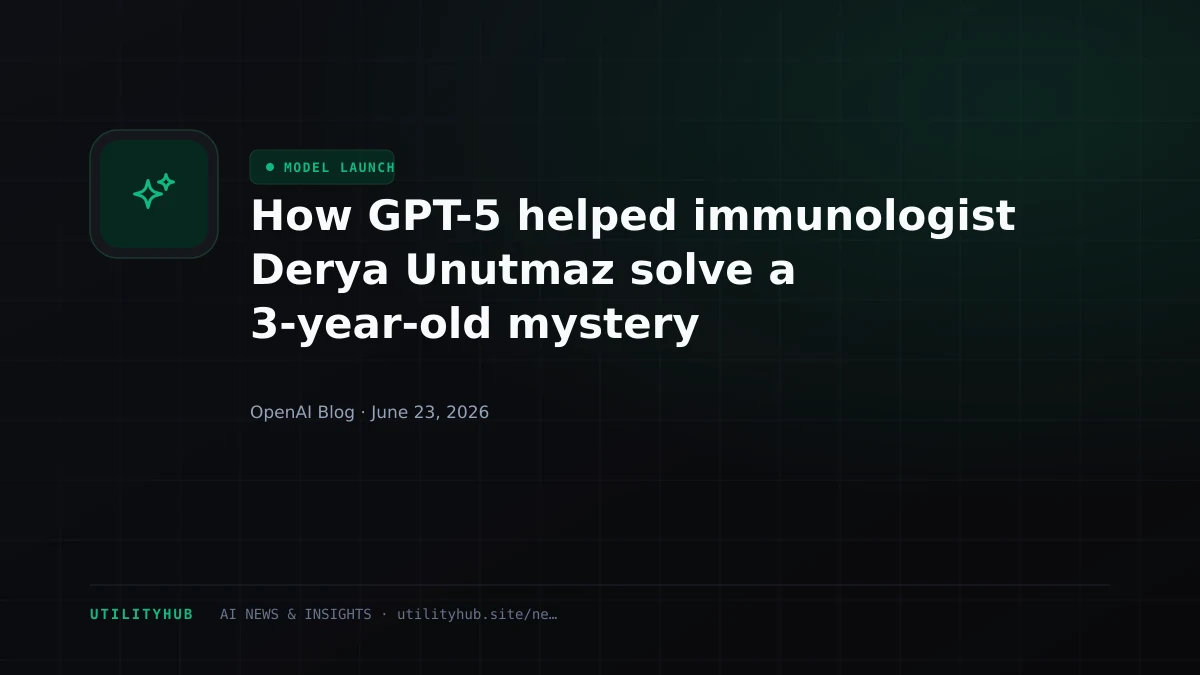 Visual for How GPT-5 helped immunologist Derya Unutmaz solve a 3-year-old mystery