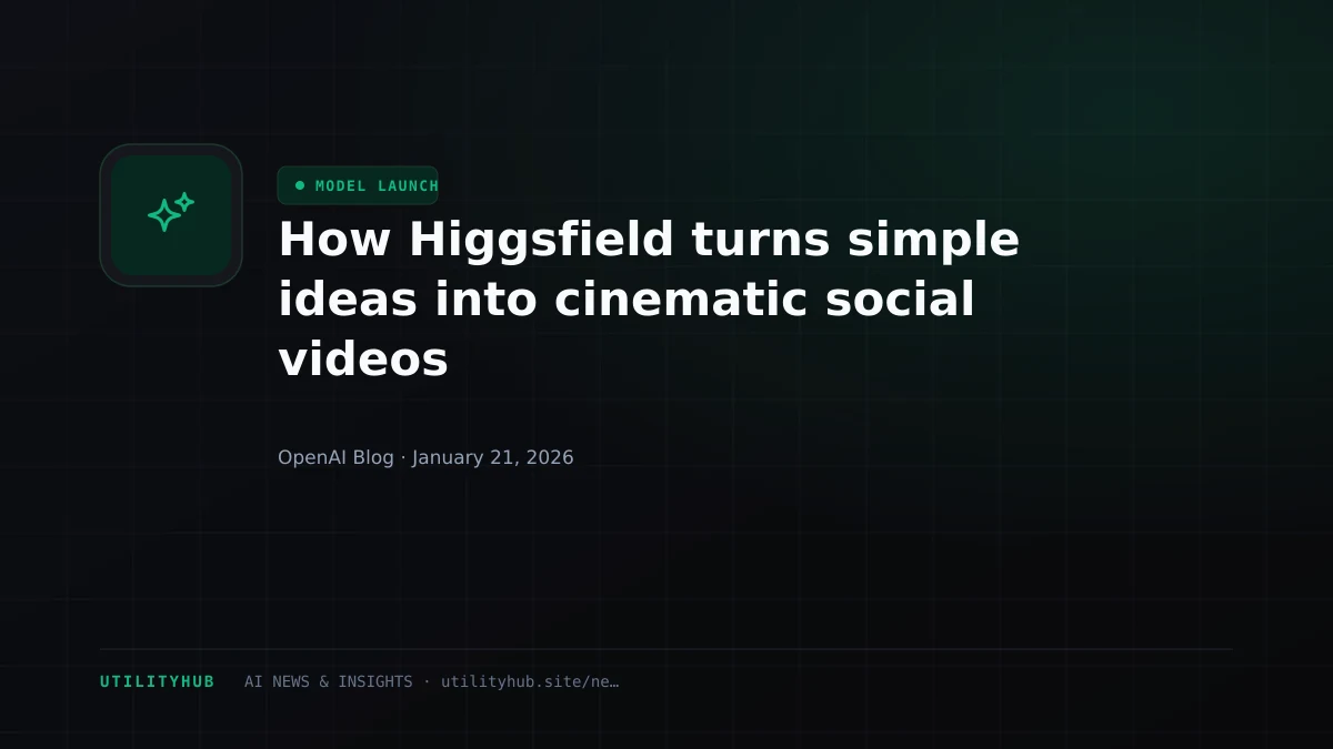 Visual for How Higgsfield turns simple ideas into cinematic social videos