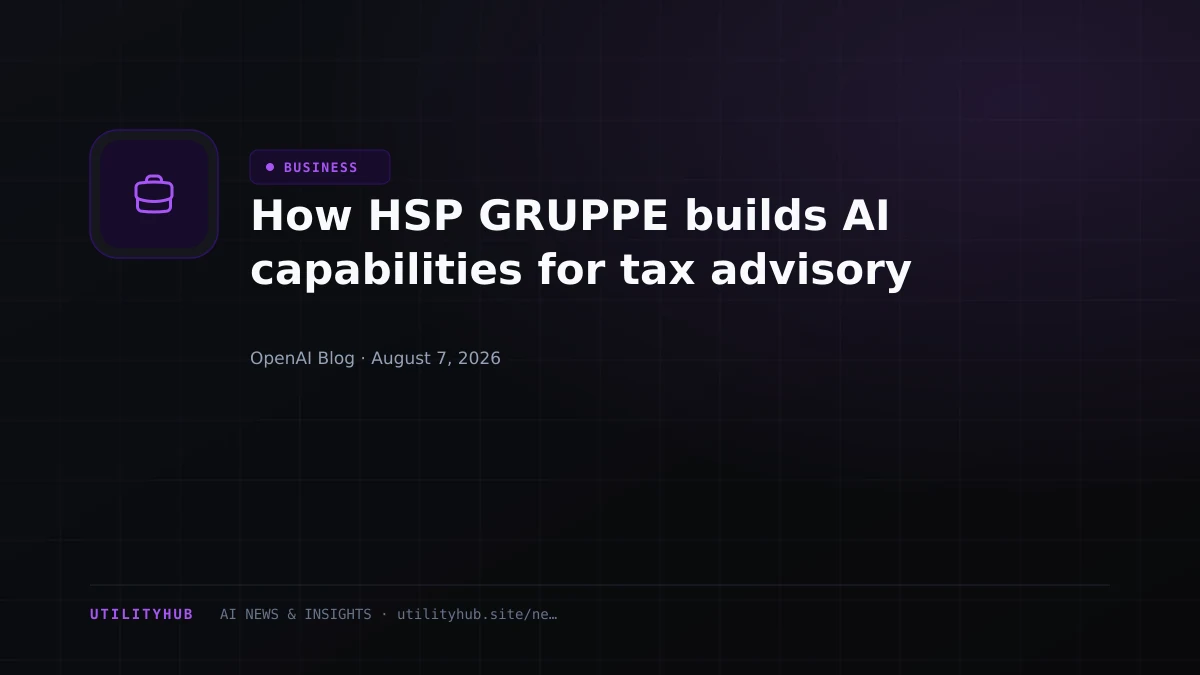 Visual for How HSP GRUPPE builds AI capabilities for tax advisory