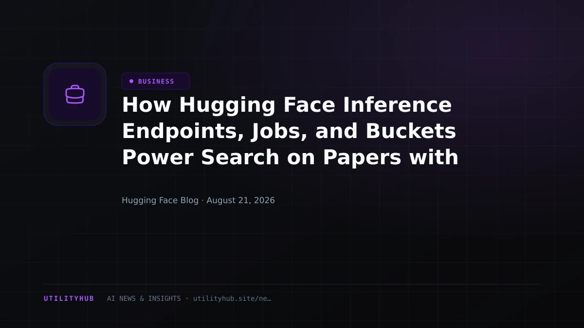 Visual for How Hugging Face Inference Endpoints, Jobs, and Buckets Power Search on Papers with Code