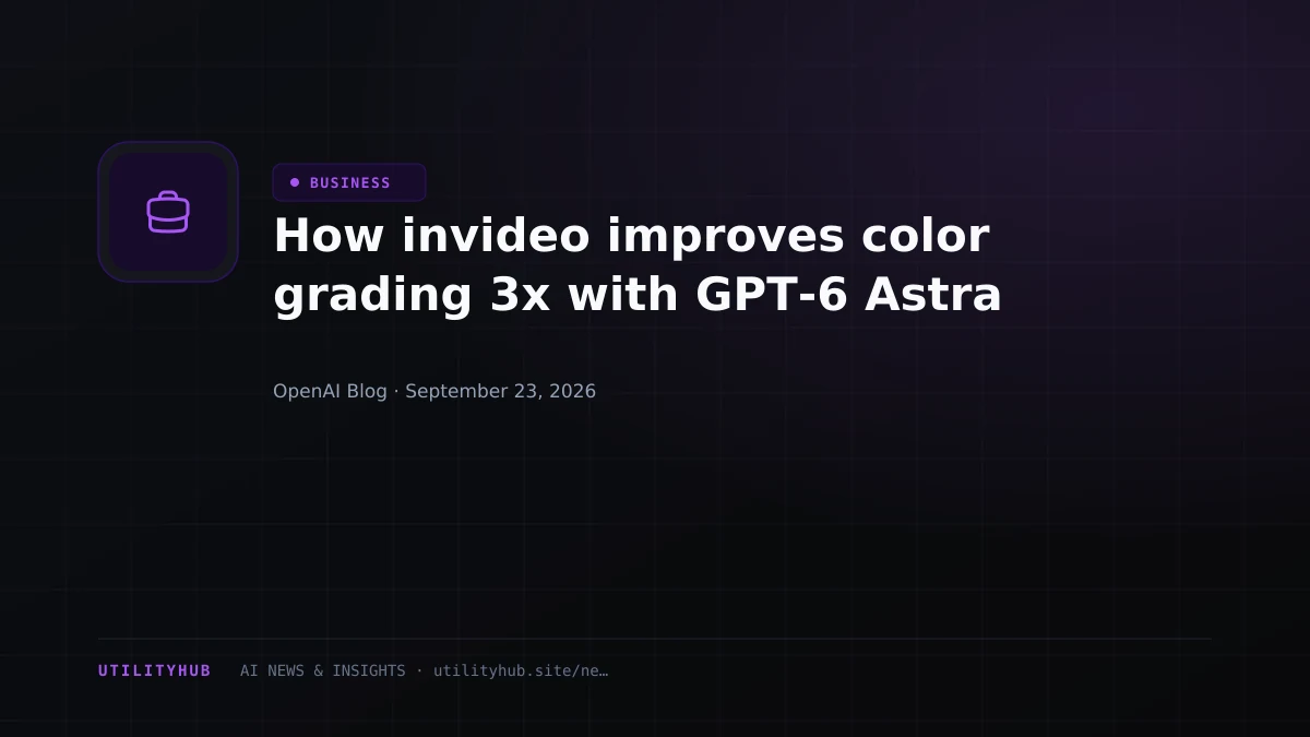 Visual for How invideo improves color grading 3x with GPT‑6 Astra