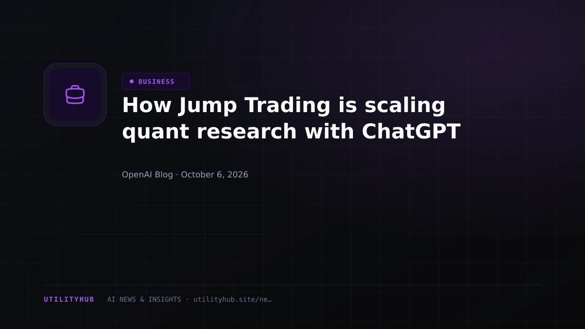 Visual reporting for How Jump Trading is scaling quant research with ChatGPT