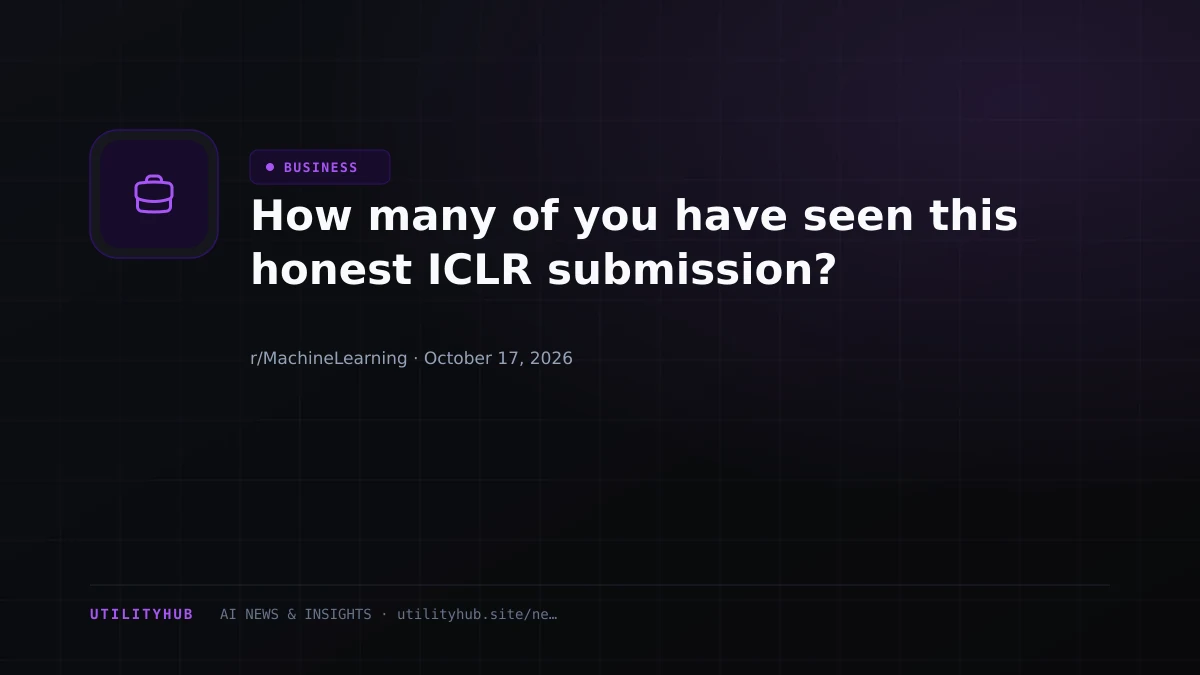 Visual reporting for How many of you have seen this honest ICLR submission?