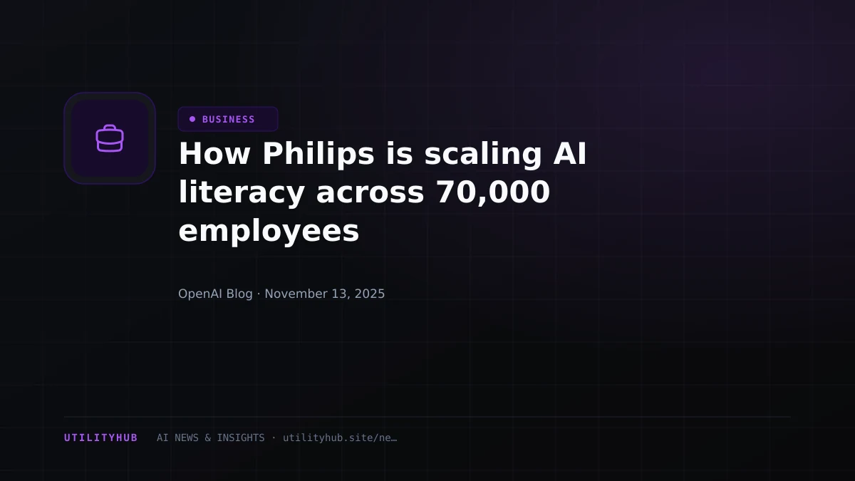 Visual for How Philips is scaling AI literacy across 70,000 employees