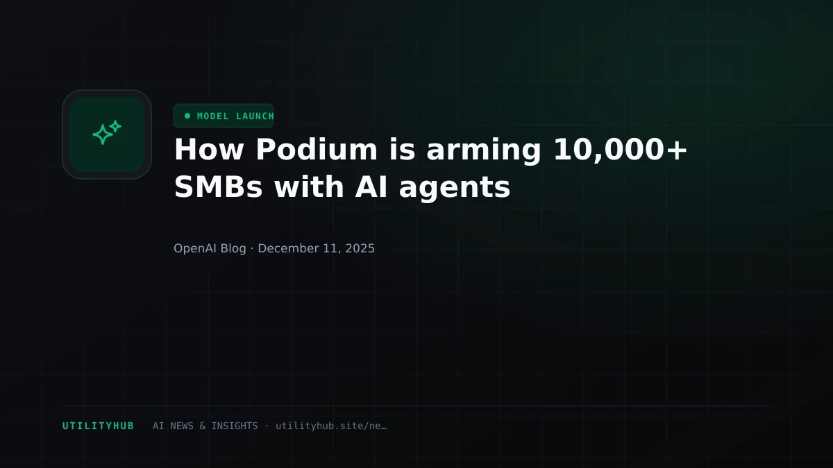 Visual for How Podium is arming 10,000+ SMBs with AI agents