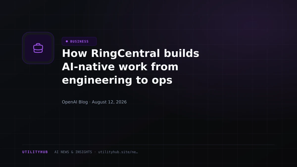 Visual for How RingCentral builds AI-native work from engineering to ops