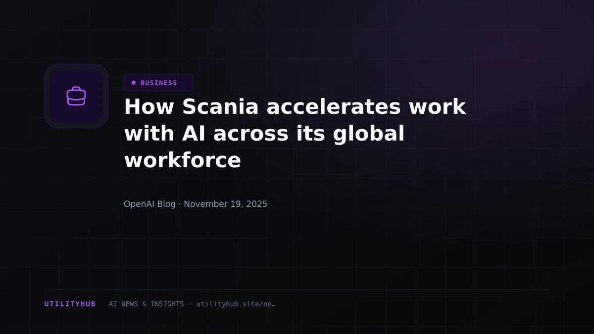 Visual for How Scania accelerates work with AI across its global workforce