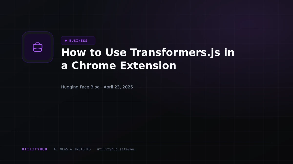 Visual for How to Use Transformers.js in a Chrome Extension