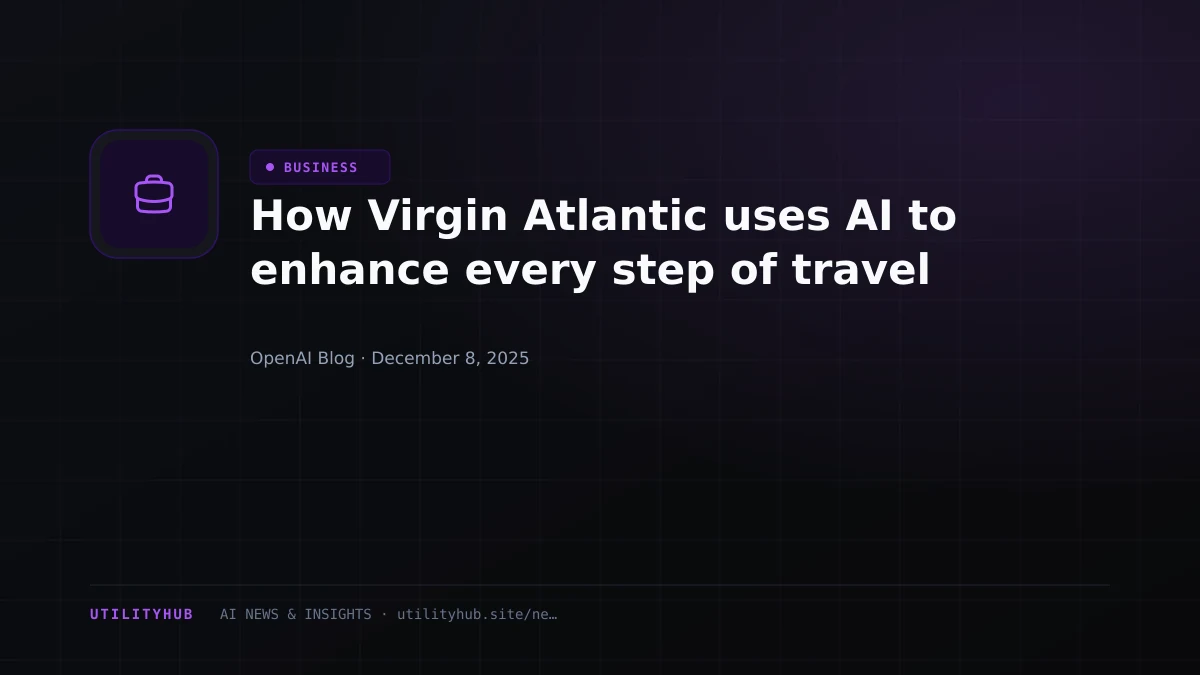 Visual for How Virgin Atlantic uses AI to enhance every step of travel