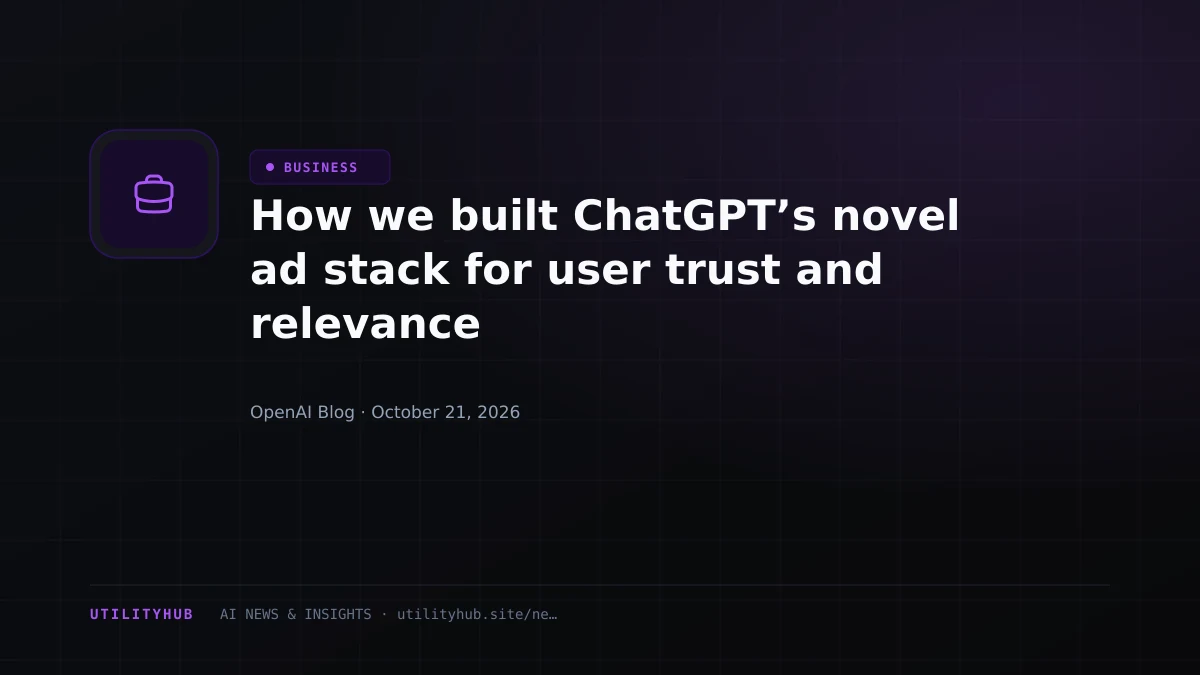 Visual reporting for How we built ChatGPT’s novel ad stack for user trust and relevance