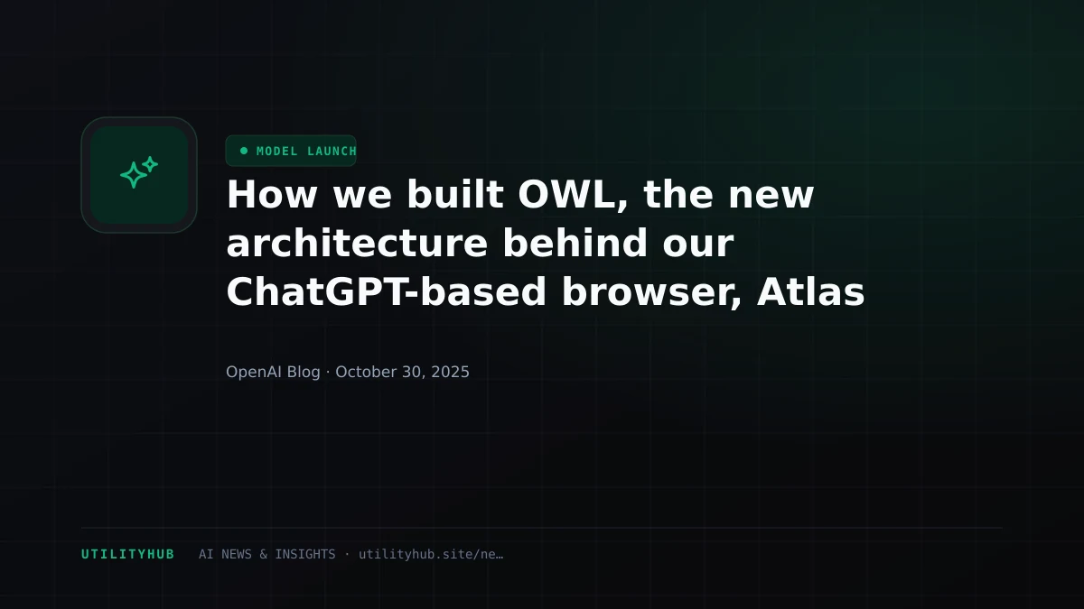 Visual for How we built OWL, the new architecture behind our ChatGPT-based browser, Atlas