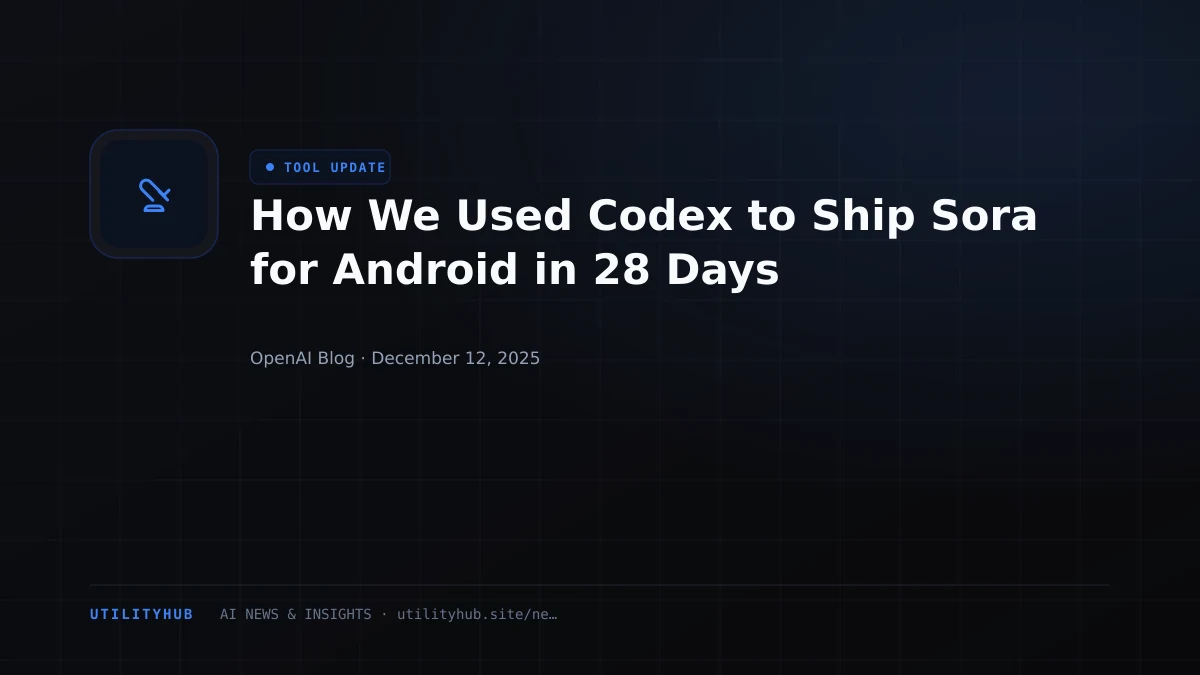 Visual for How We Used Codex to Ship Sora for Android in 28 Days