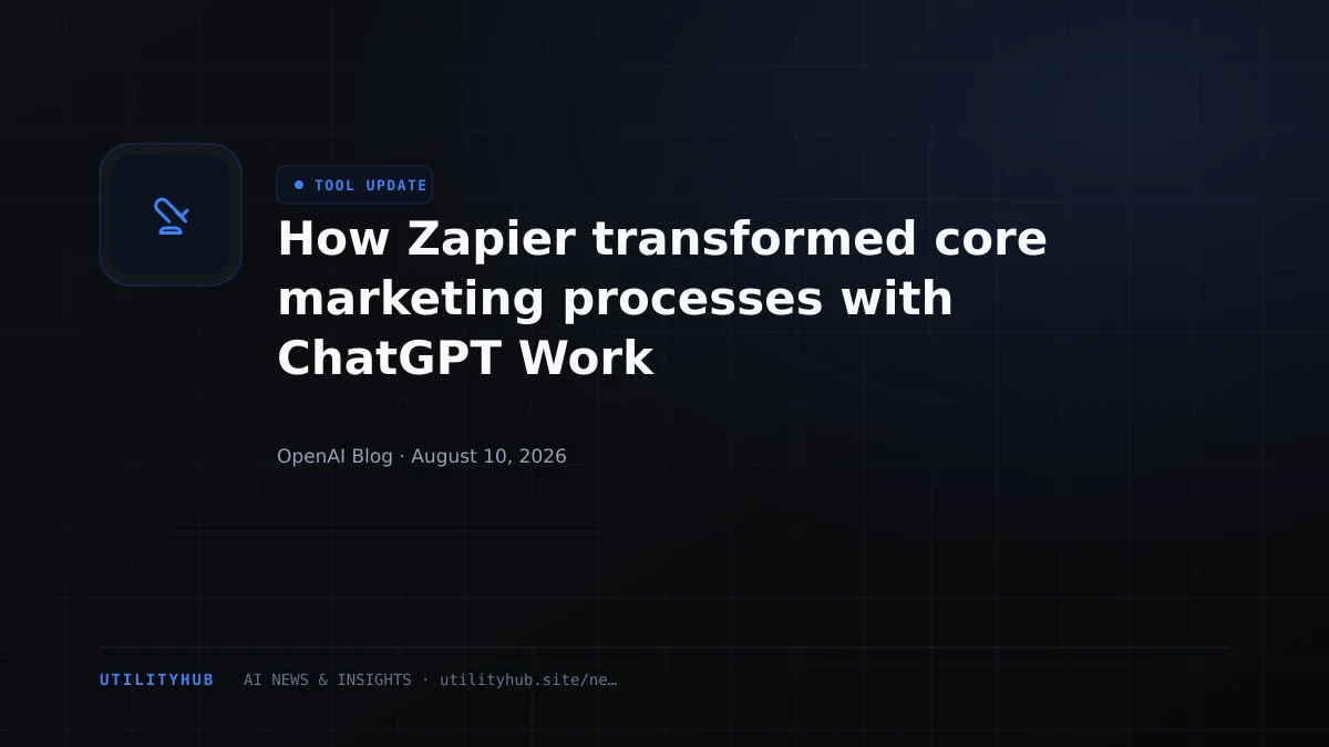 Visual for How Zapier transformed core marketing processes with ChatGPT Work