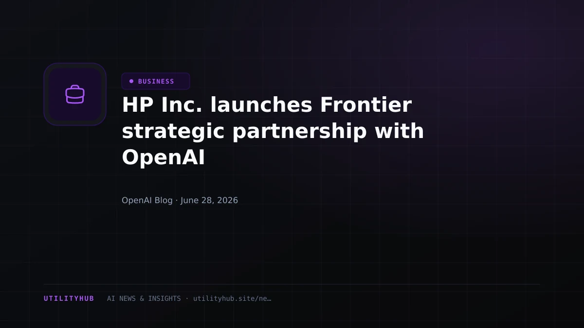 Visual for HP Inc. launches Frontier strategic partnership with OpenAI