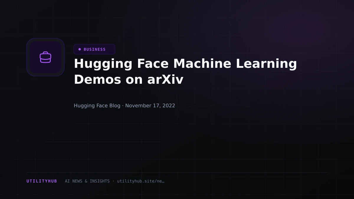 Visual reporting for Hugging Face Machine Learning Demos on arXiv