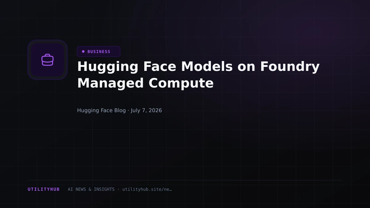 Visual for Hugging Face Models on Foundry Managed Compute