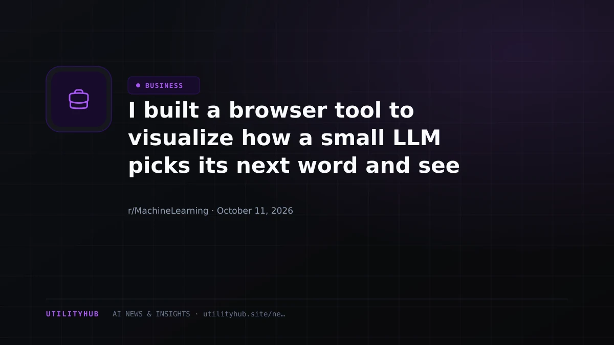 Visual reporting for I built a browser tool to visualize how a small LLM picks its next word and see what it's attending to