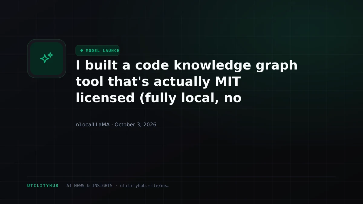 Visual reporting for I built a code knowledge graph tool that's actually MIT licensed (fully local, no cloud)