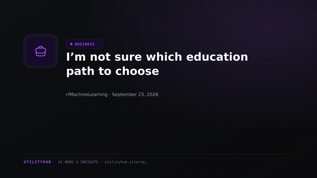 Visual for I’m not sure which education path to choose