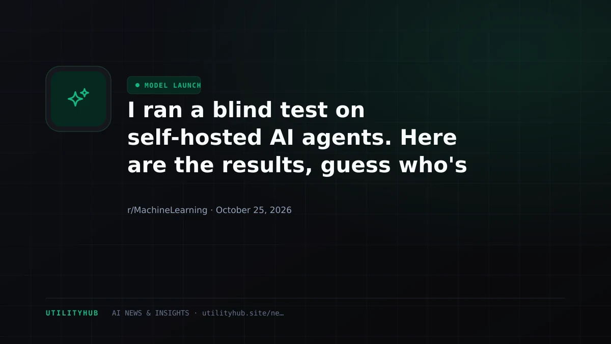 Visual reporting for I ran a blind test on self-hosted AI agents. Here are the results, guess who's who