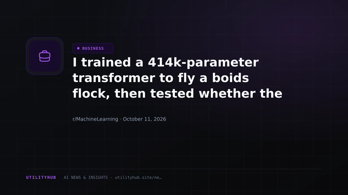 Visual reporting for I trained a 414k-parameter transformer to fly a boids flock, then tested whether the rules a probe can read are the ones it uses