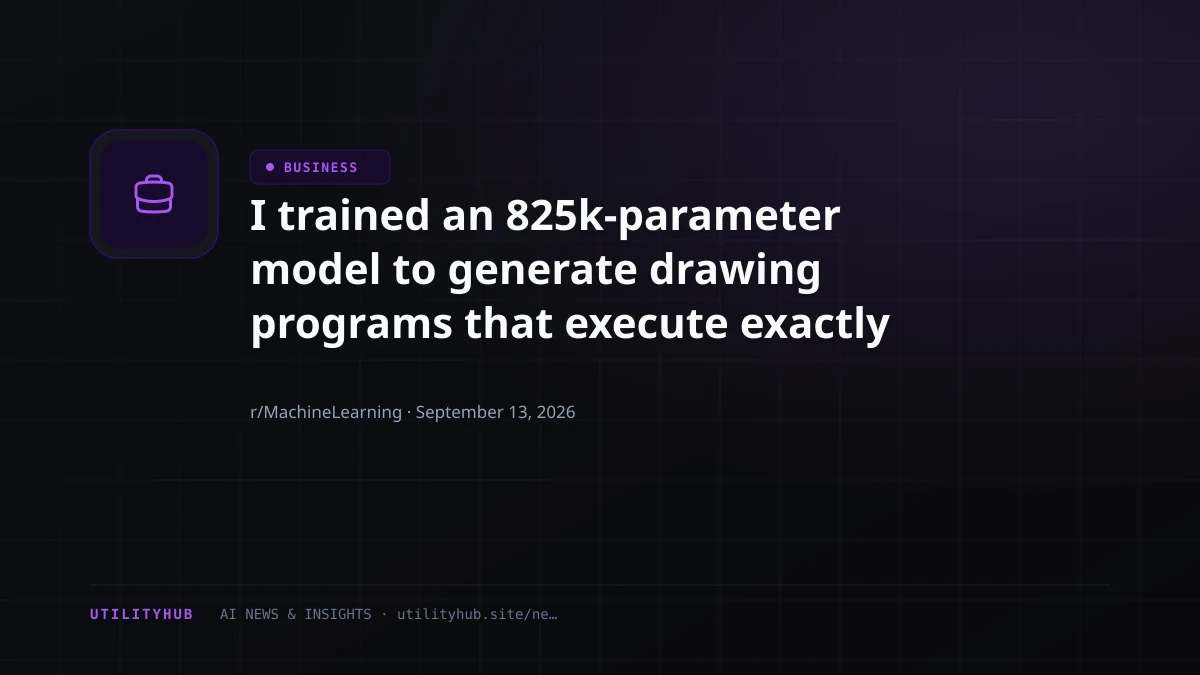 I trained an 825k-parameter model to generate drawing programs that execute exactly on an RP2040