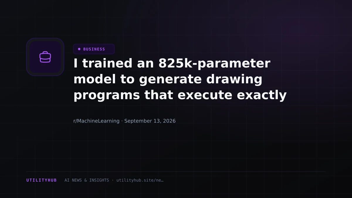 Visual for I trained an 825k-parameter model to generate drawing programs that execute exactly on an RP2040