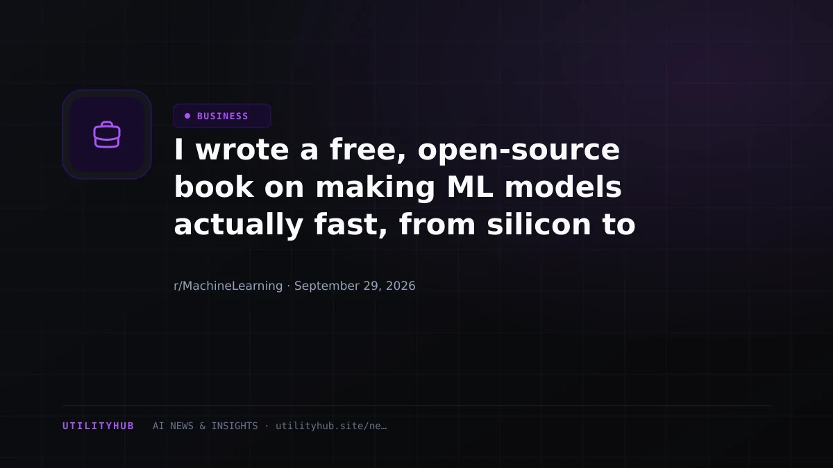 Visual reporting for I wrote a free, open-source book on making ML models actually fast, from silicon to agents