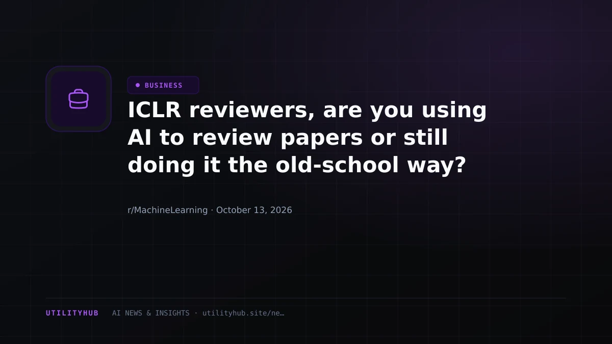 Visual reporting for ICLR reviewers, are you using AI to review papers or still doing it the old-school way?