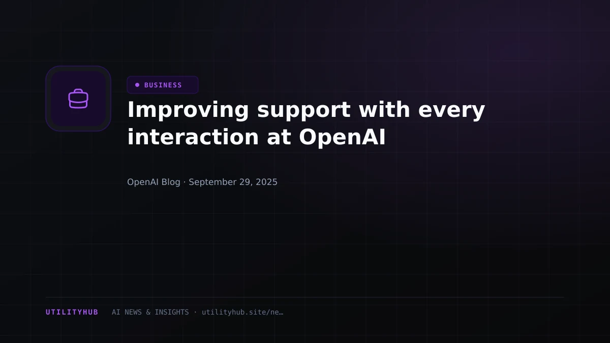 Visual for Improving support with every interaction at OpenAI