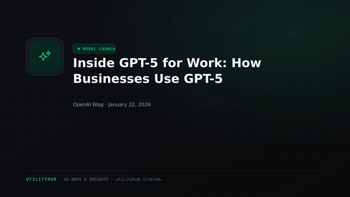 Visual for Inside GPT-5 for Work: How Businesses Use GPT-5