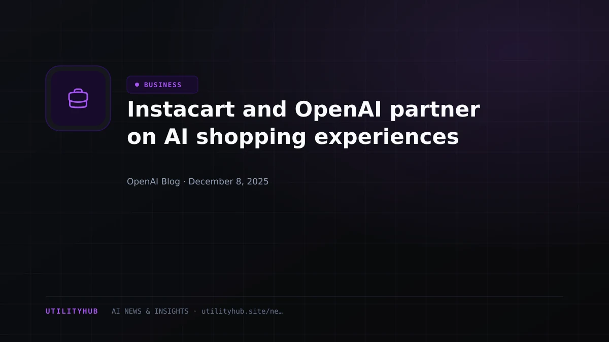 Visual for Instacart and OpenAI partner on AI shopping experiences