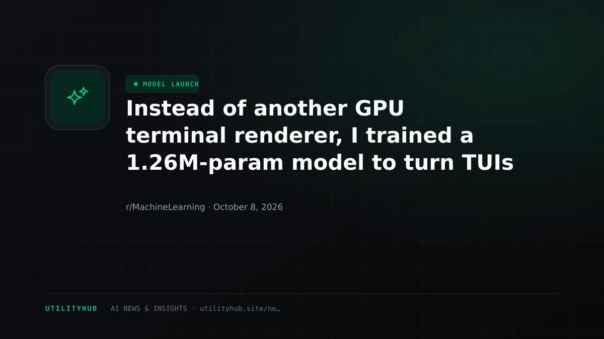 Visual reporting for Instead of another GPU terminal renderer, I trained a 1.26M-param model to turn TUIs (htop, vim, emacs…) into real UI components