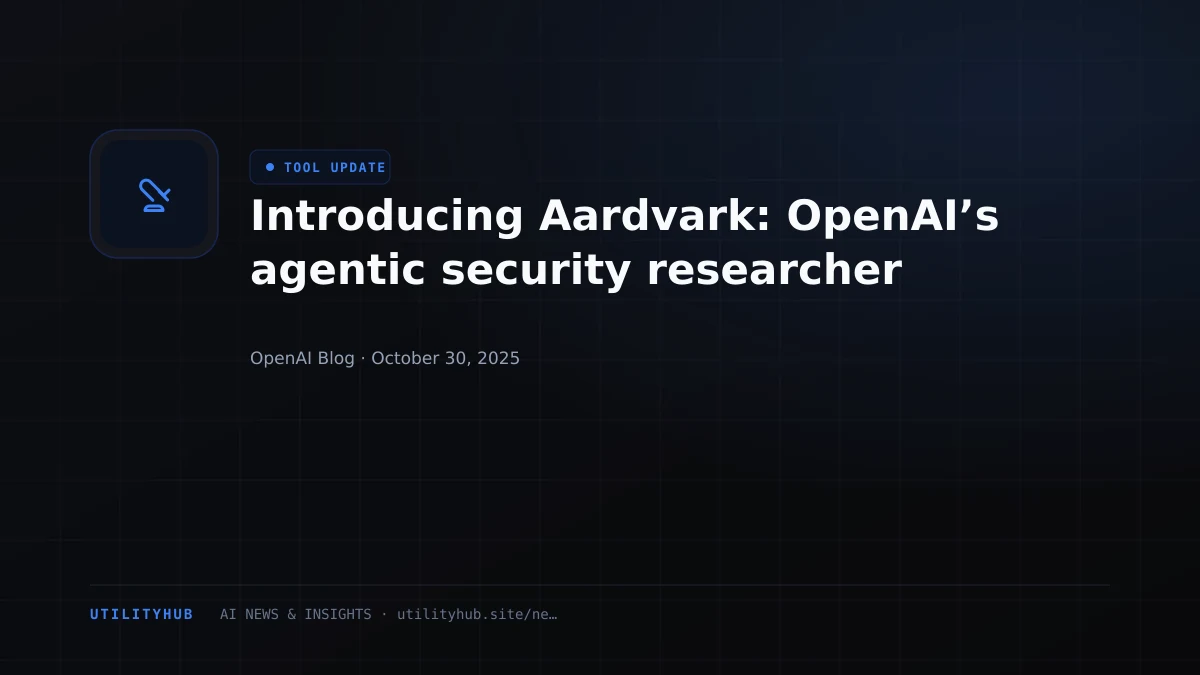 Visual for Introducing Aardvark: OpenAI’s agentic security researcher