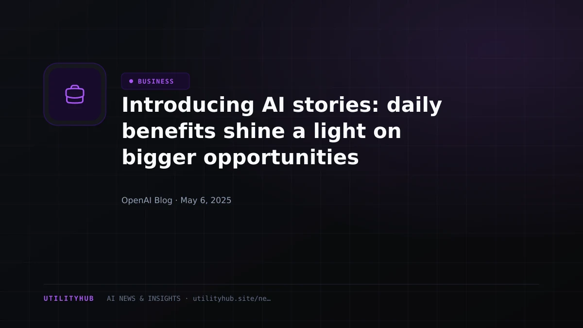Visual reporting for Introducing AI stories: daily benefits shine a light on bigger opportunities