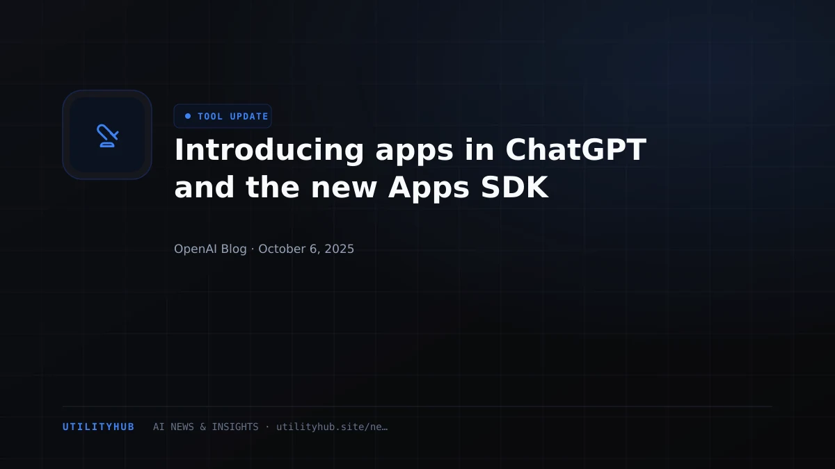 Visual for Introducing apps in ChatGPT and the new Apps SDK