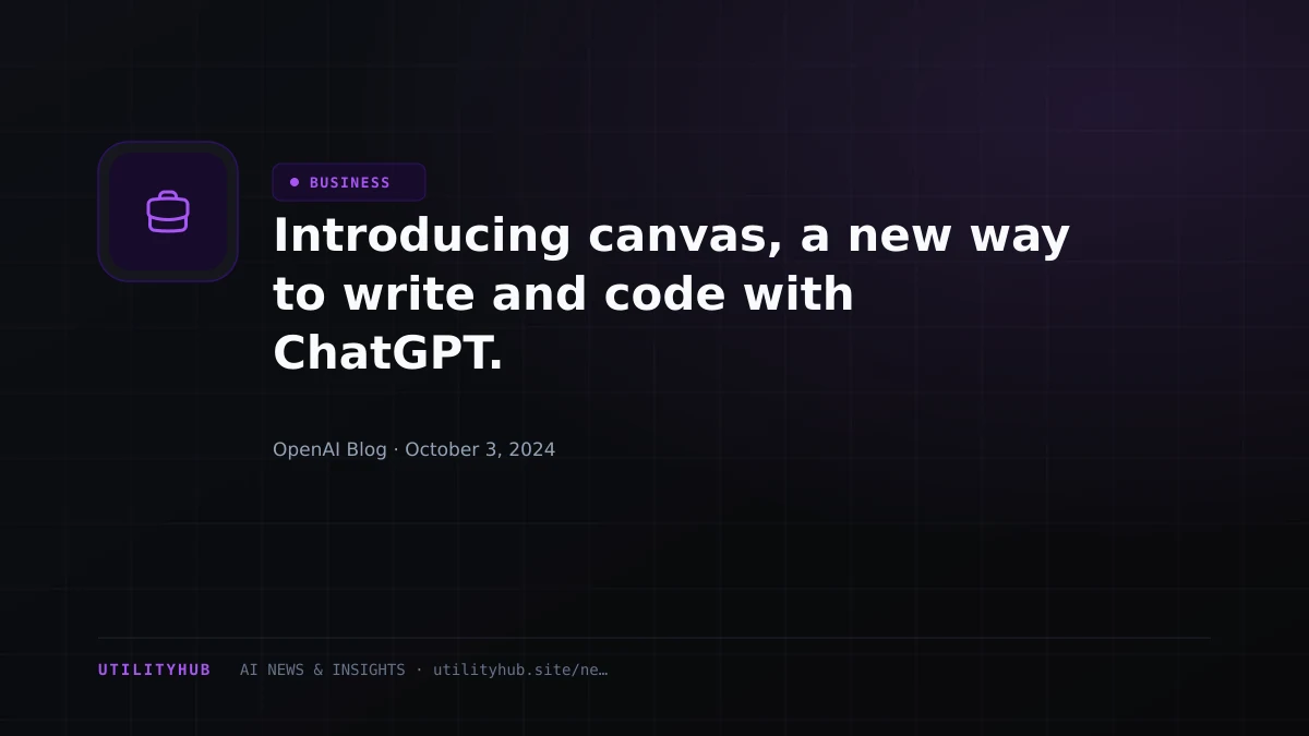 Visual reporting for Introducing canvas, a new way to write and code with ChatGPT.