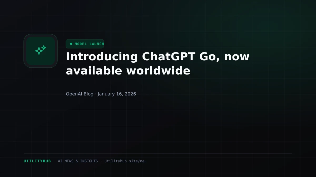 Visual for Introducing ChatGPT Go, now available worldwide