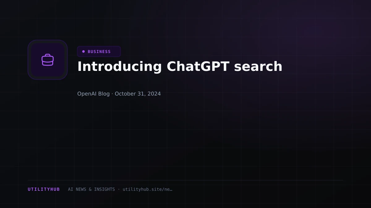 Visual reporting for Introducing ChatGPT search