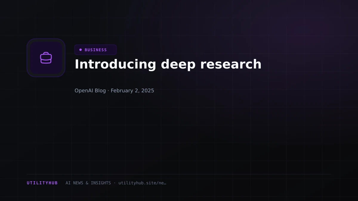 Visual reporting for Introducing deep research