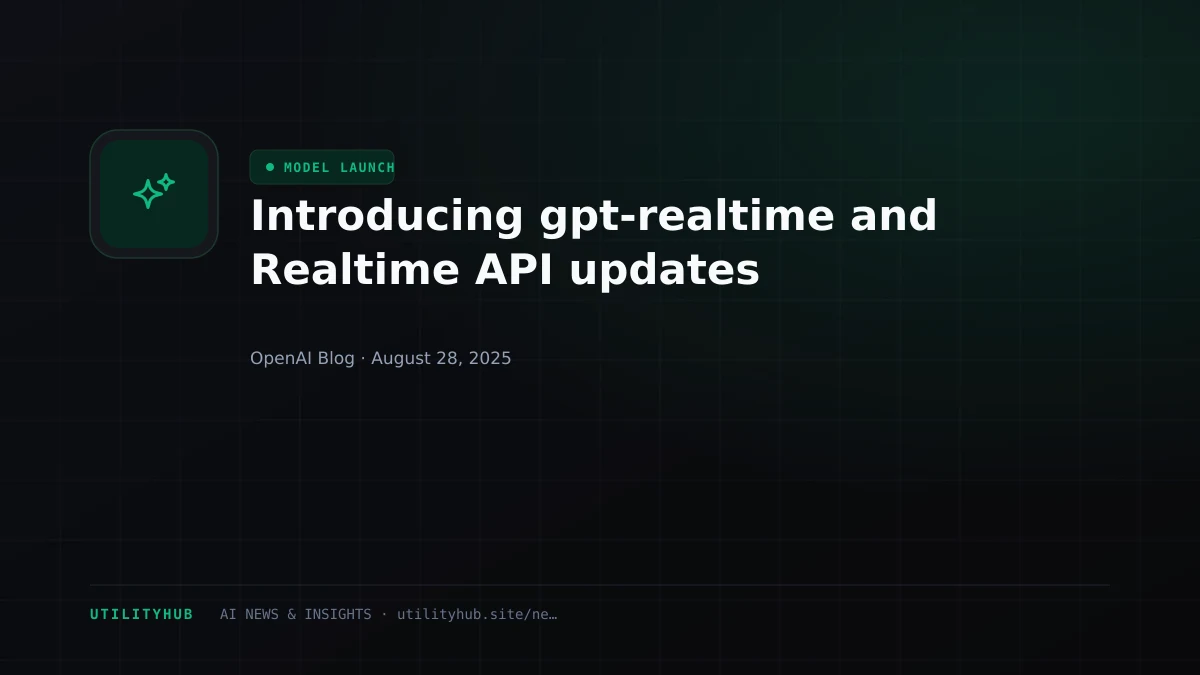 Visual for Introducing gpt-realtime and Realtime API updates